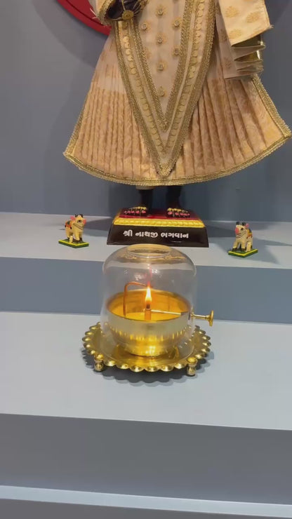 Shree Akhand Jyot Diya & Cover - Brass (पीतल) - PACK of 2- Premium Quality  ✅ | BUY1 GET1 - LAST DAY OFFER 🔥